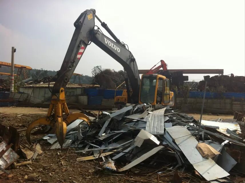 挖掘机油电两用 抓钢机 改装